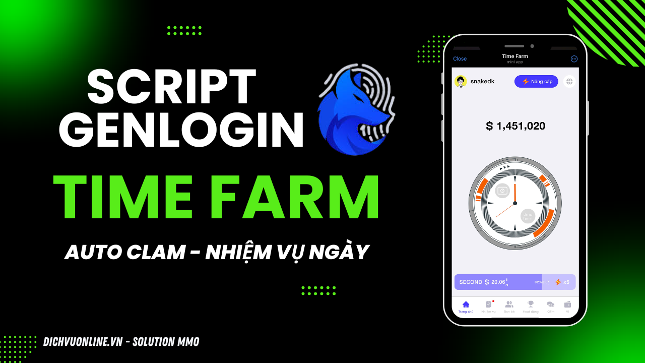 Script TIME FARM Genlogin